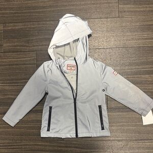 Hunter Kids' Light Gray Hooded Jacket raincoat